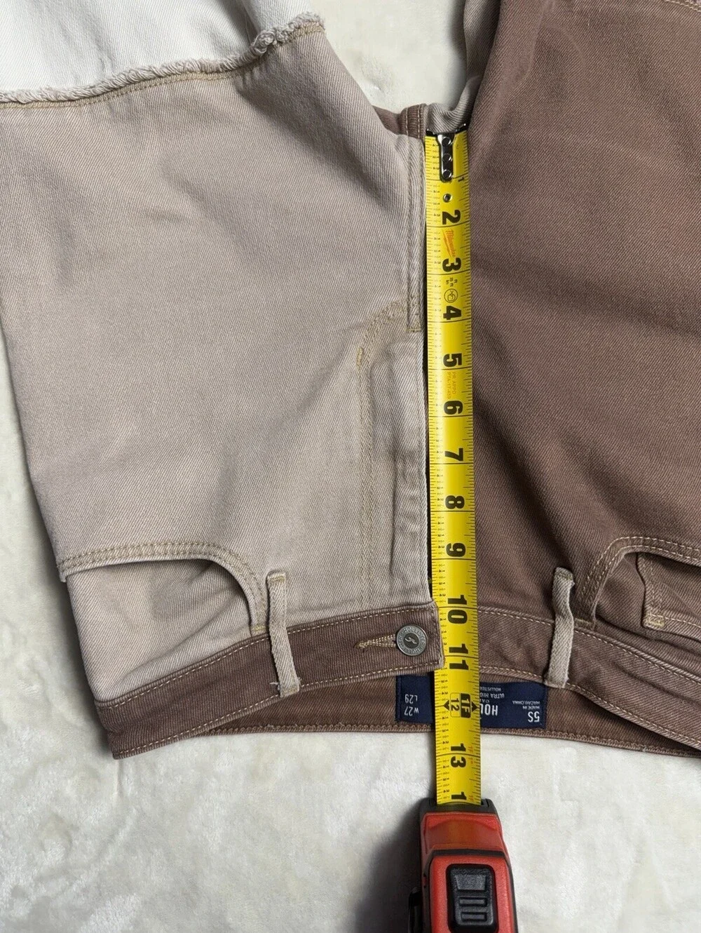 Hollister Colorblock Patchwork Jeans Womens 5S W27 L29 Ultra High Rise Dad Brown
